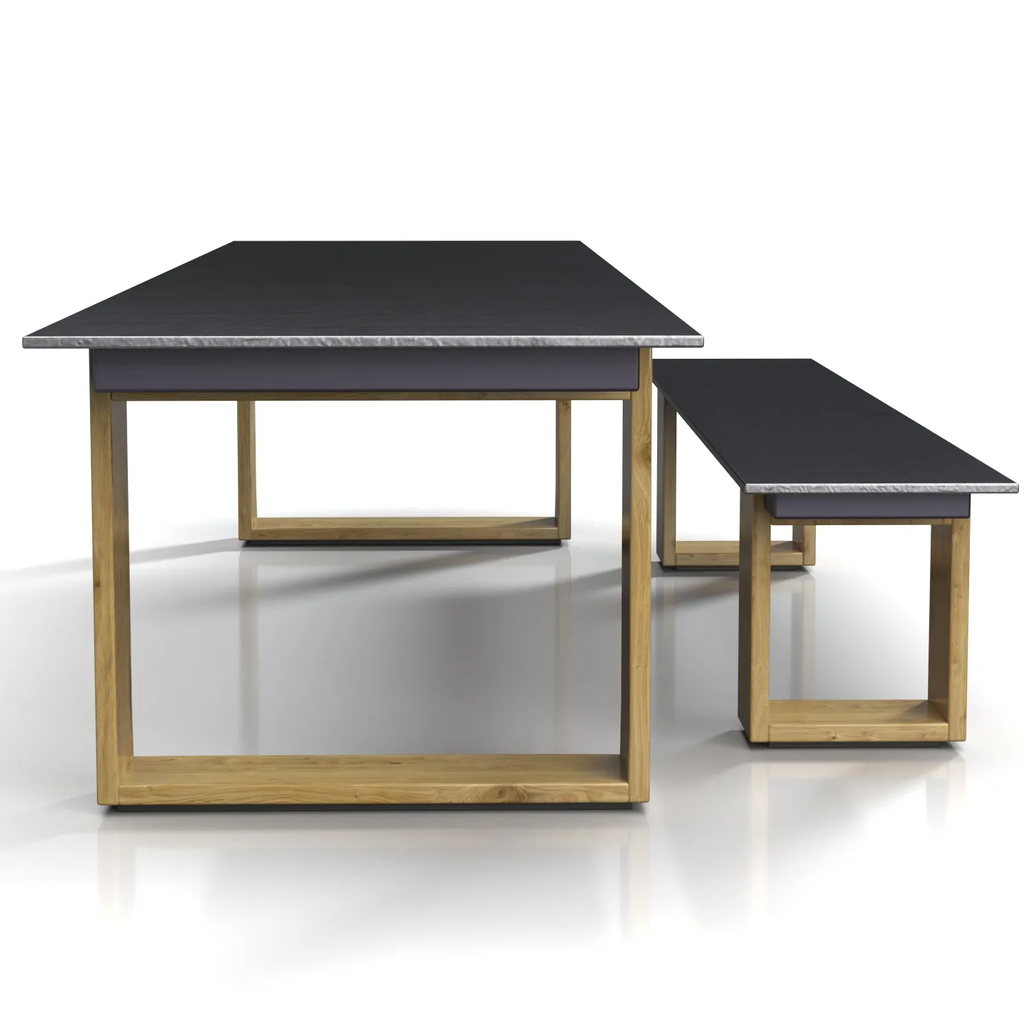 Mamagreen Aiko Dining Table With Bench 3D Model_03